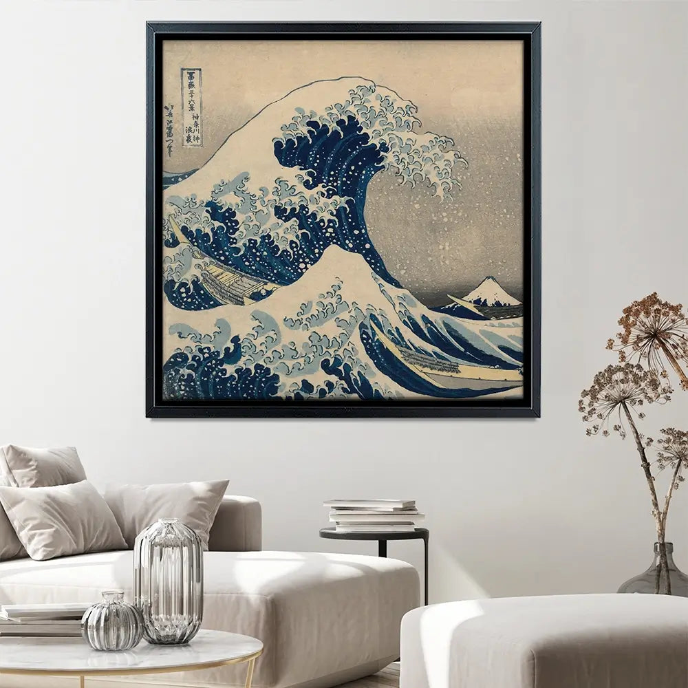The Great Wave Off Kanagawa Square Canvas Print The Great Wave Off Kanagawa Square Canvas Print | The Great Wave Art wall art product Katsushika Hokusai