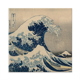 The Great Wave Off Kanagawa Square Canvas Print The Great Wave Off Kanagawa Square Canvas Print | The Great Wave Art wall art product Katsushika Hokusai