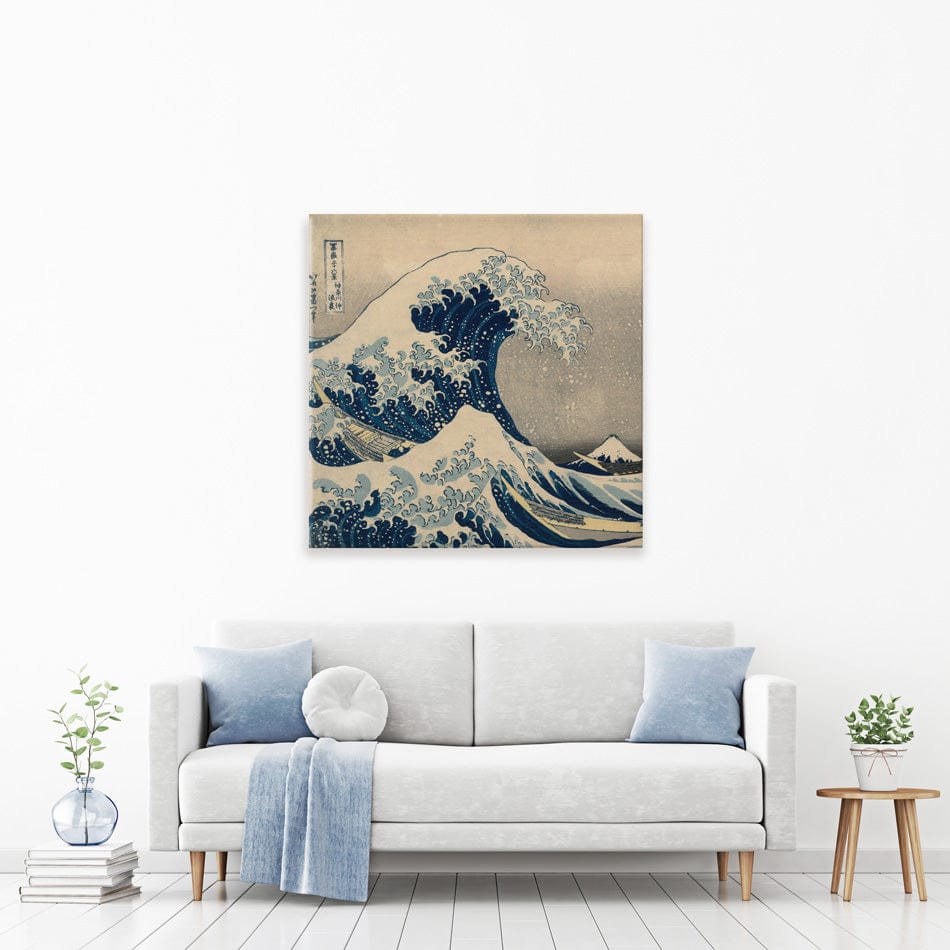 The Great Wave Off Kanagawa Square Canvas Print wall art product Katsushika Hokusai