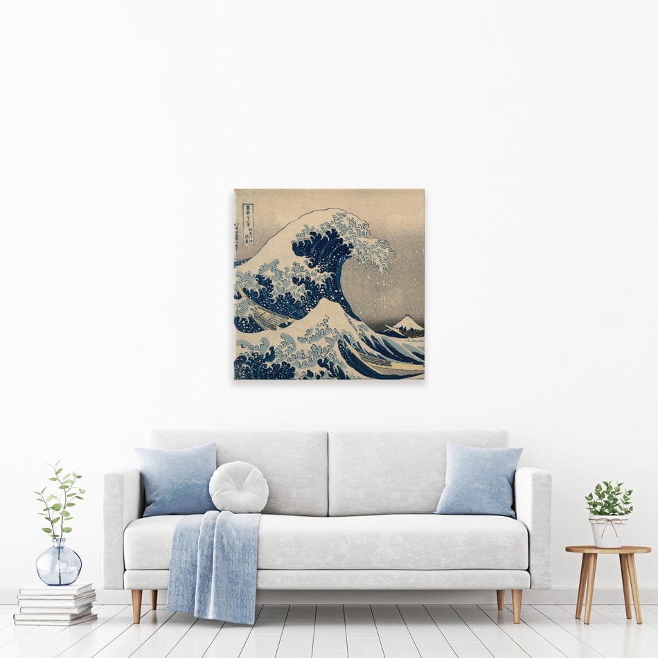 The Great Wave Off Kanagawa Square Canvas Print wall art product Katsushika Hokusai