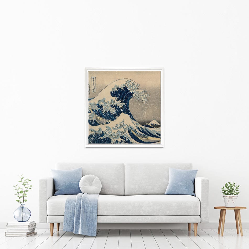 The Great Wave Off Kanagawa Square Canvas Print wall art product Katsushika Hokusai