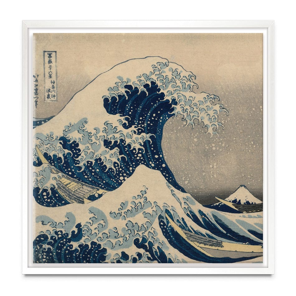 The Great Wave Off Kanagawa Square Canvas Print wall art product Katsushika Hokusai
