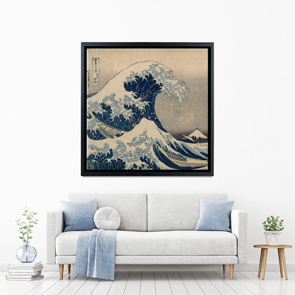 The Great Wave Off Kanagawa Square Canvas Print wall art product Katsushika Hokusai