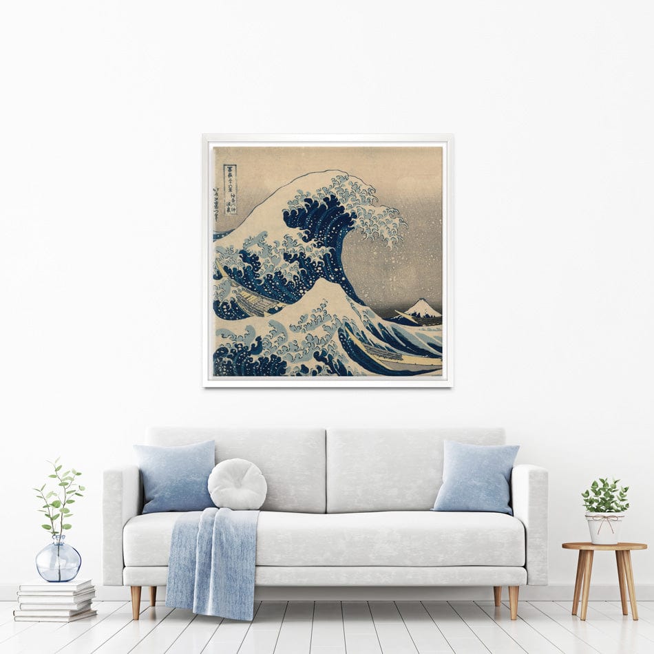 The Great Wave Off Kanagawa Square Canvas Print wall art product Katsushika Hokusai