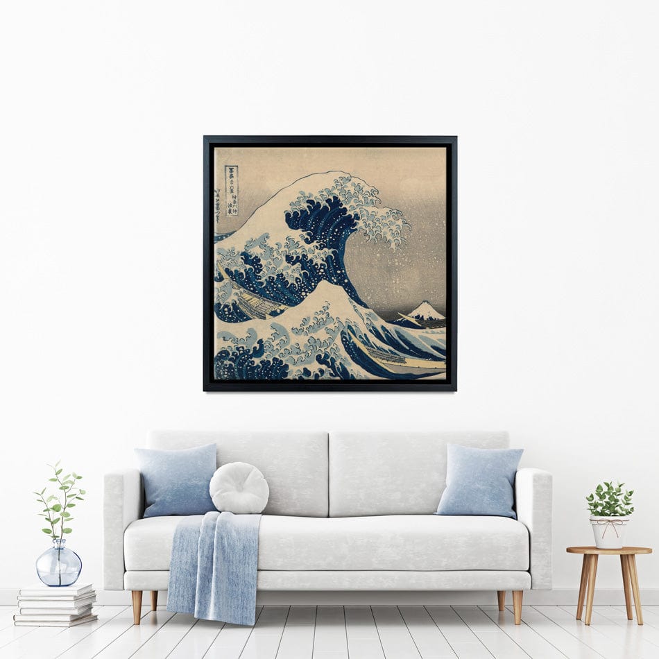 The Great Wave Off Kanagawa Square Canvas Print wall art product Katsushika Hokusai