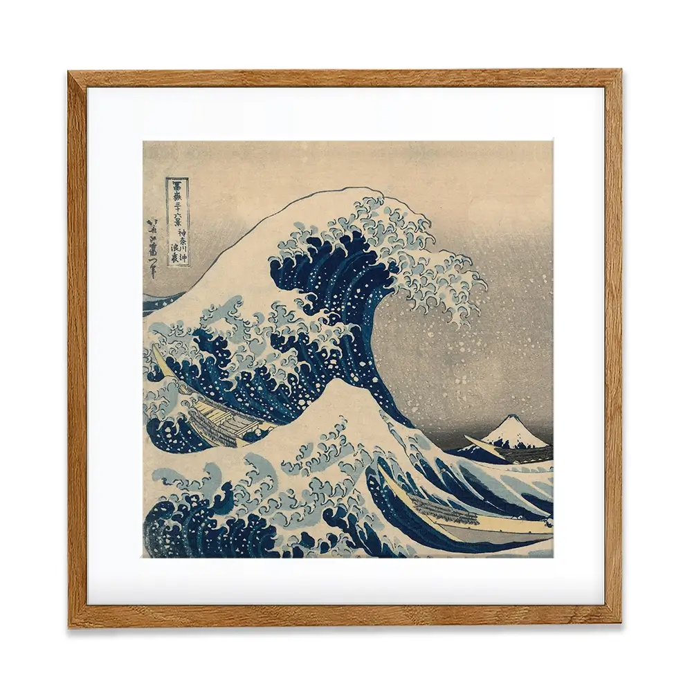 The Great Wave Off Kanagawa Square Framed Art Print The Great Wave Off Kanagawa Square Framed Art Print | Sea Artwork wall art product Katsushika Hokusai