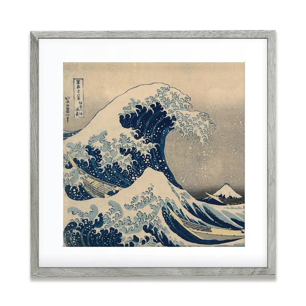 The Great Wave Off Kanagawa Square Framed Art Print The Great Wave Off Kanagawa Square Framed Art Print | Sea Artwork wall art product Katsushika Hokusai