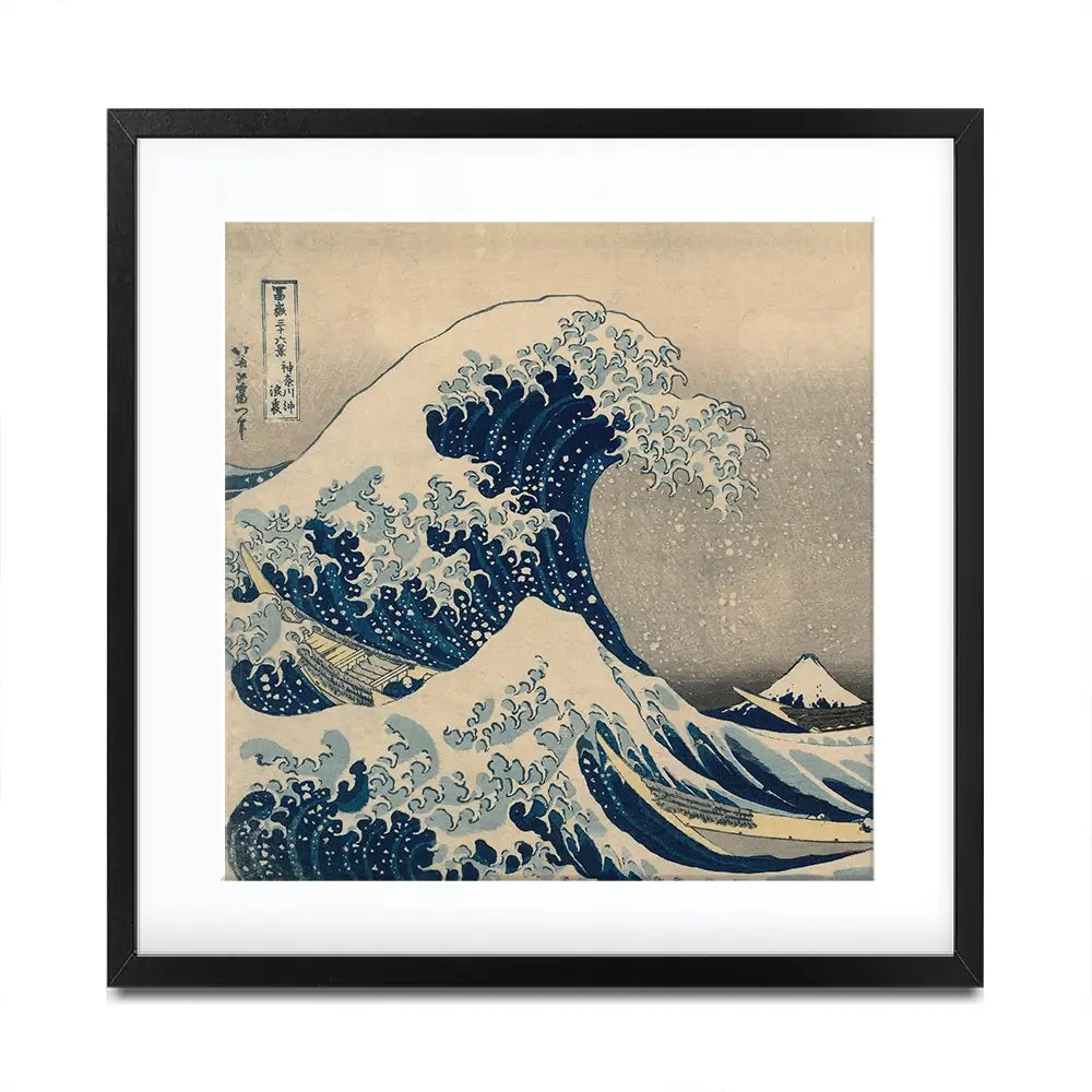 The Great Wave Off Kanagawa Square Framed Art Print The Great Wave Off Kanagawa Square Framed Art Print | Sea Artwork wall art product Katsushika Hokusai