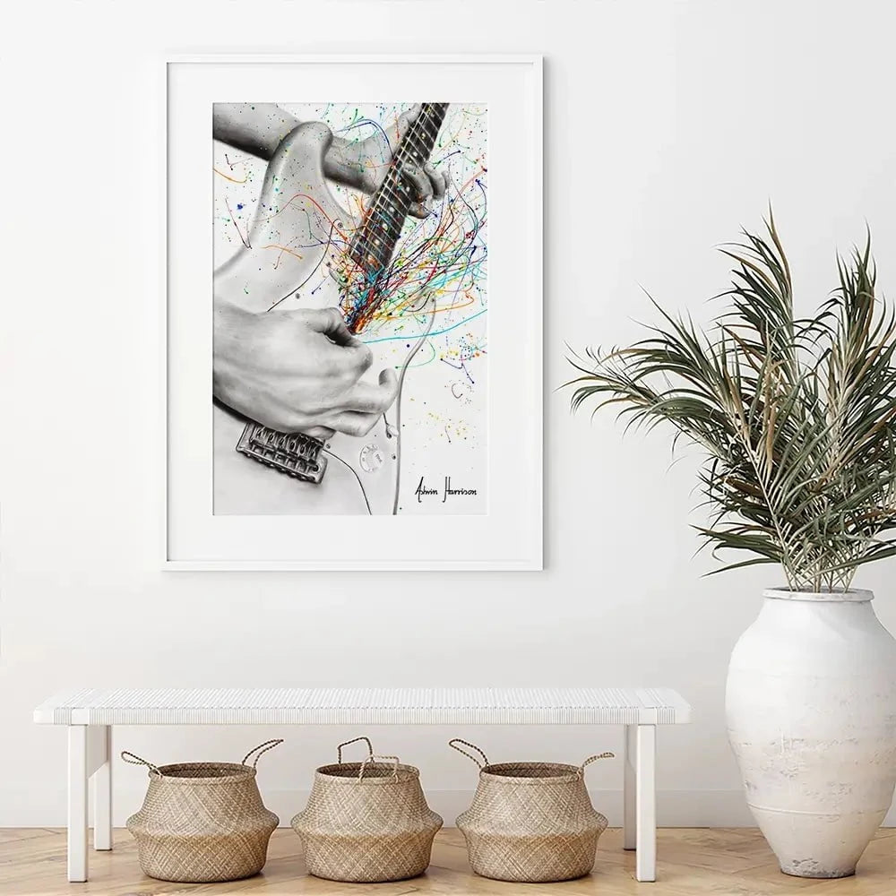 The Guitar Solo Framed Art Print The Guitar Solo Framed Art Print wall art product Ashvin Harrison