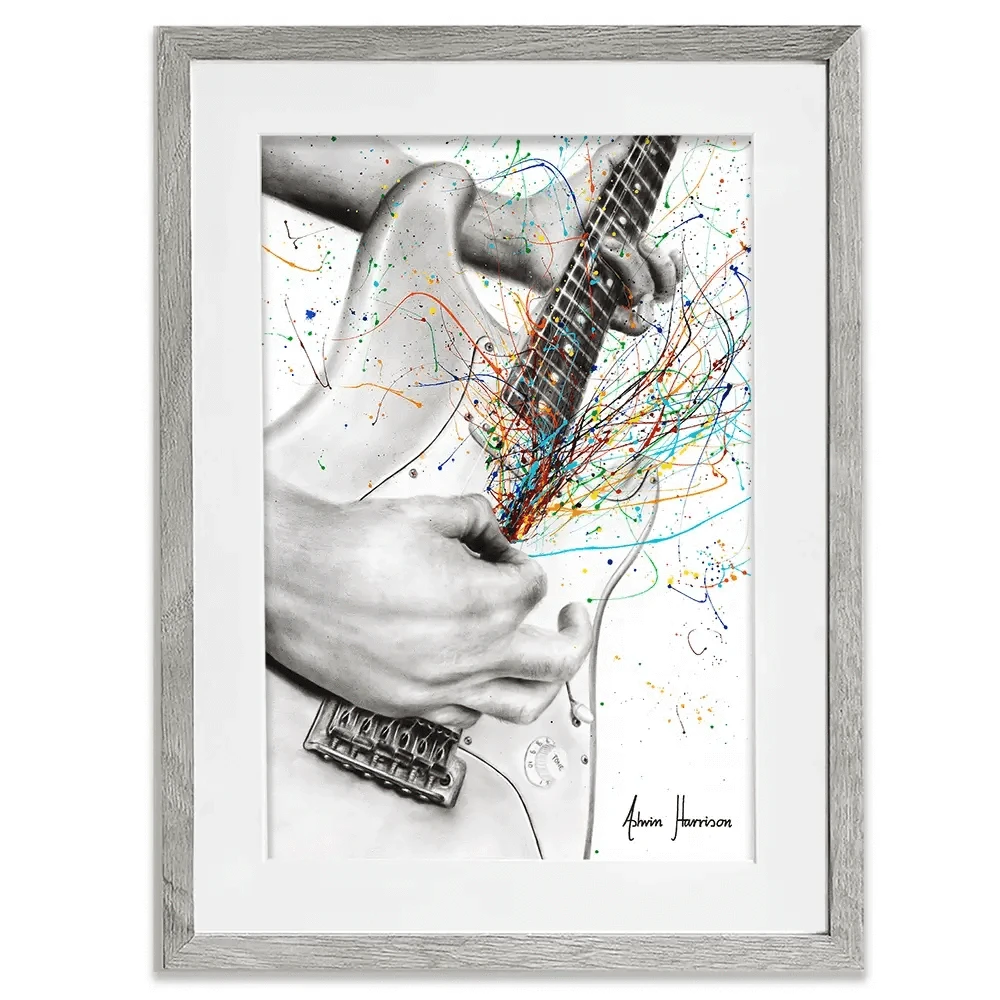 The Guitar Solo Framed Art Print The Guitar Solo Framed Art Print wall art product Ashvin Harrison