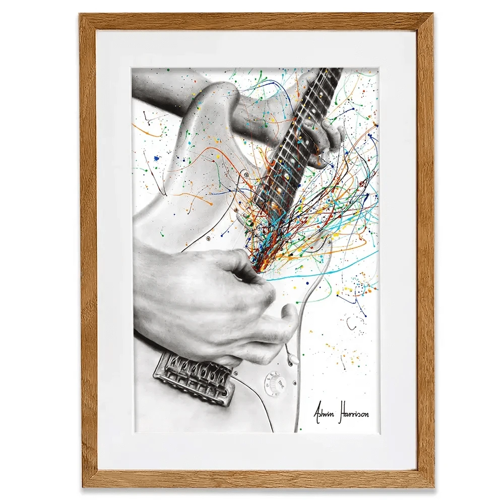 The Guitar Solo Framed Art Print The Guitar Solo Framed Art Print wall art product Ashvin Harrison