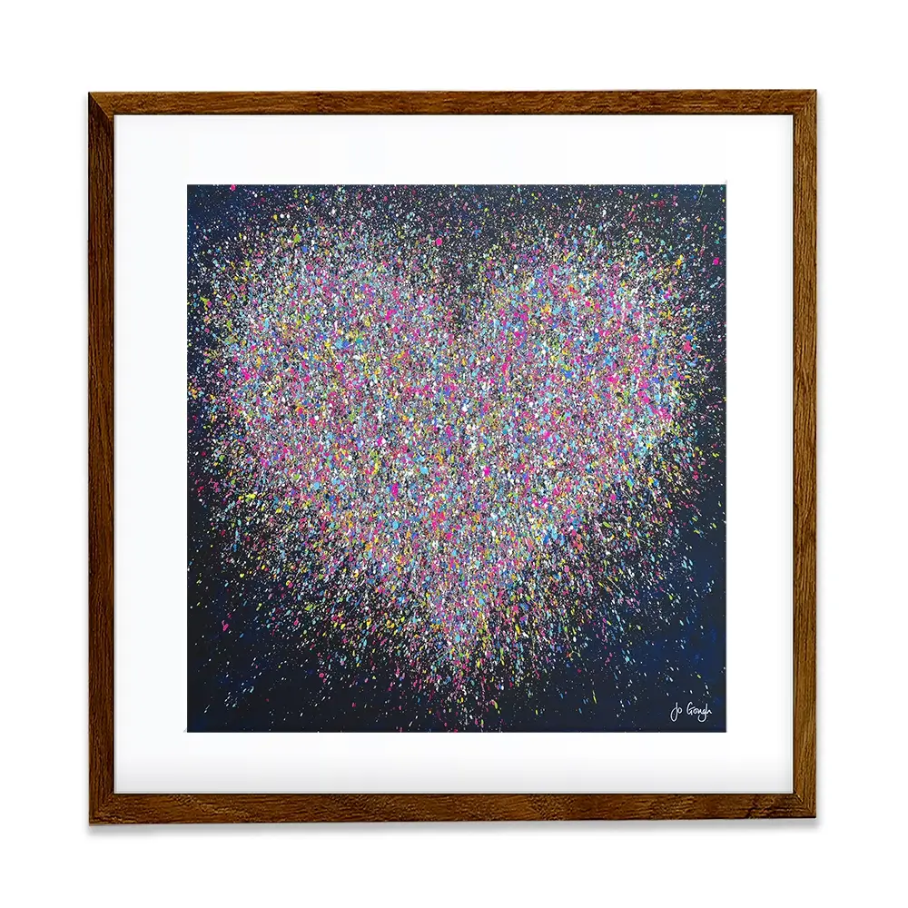 The Happiest Heart Square Framed Art Print The Happiest Heart Square Framed Art Print wall art product Jo Gough