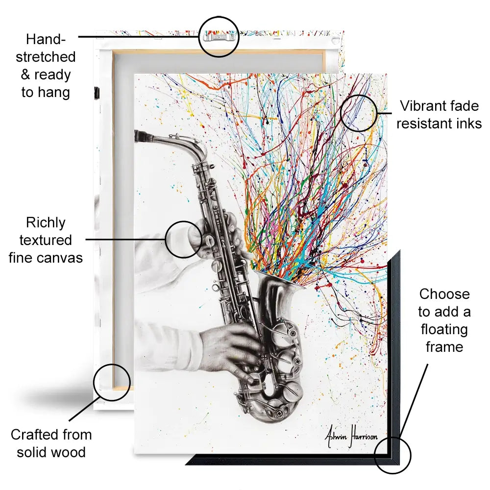 The Jazz Saxophone Canvas Print The Jazz Saxophone Canvas Print wall art product Ashvin Harrison