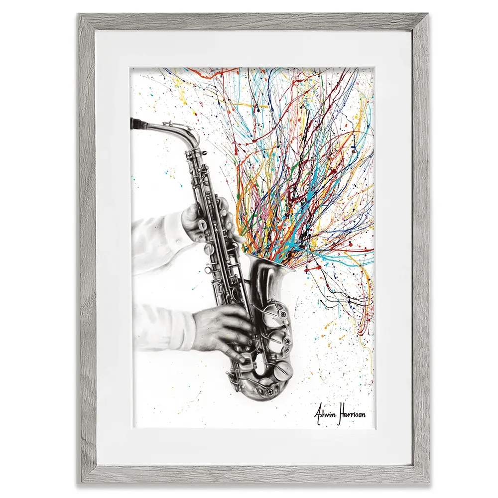 The Jazz Saxophone Framed Art Print The Jazz Saxophone Framed Art Print wall art product Ashvin Harrison