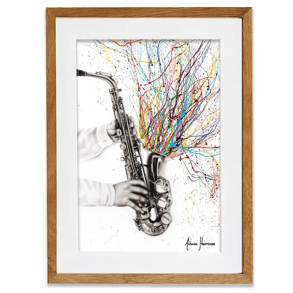 The Jazz Saxophone Framed Art Print The Jazz Saxophone Framed Art Print wall art product Ashvin Harrison