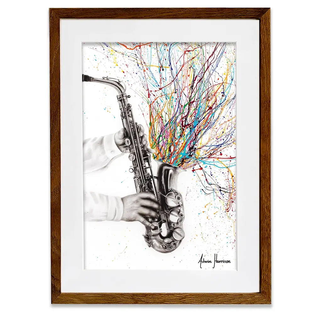 The Jazz Saxophone Framed Art Print The Jazz Saxophone Framed Art Print wall art product Ashvin Harrison