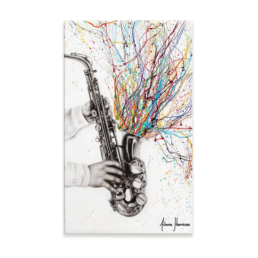 The Jazz Saxophone Oversized Canvas Print The Jazz Saxophone Oversized Canvas Print wall art product Art Print Shop