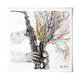 The Jazz Saxophone Square Art Print The Jazz Saxophone Square Art Print wall art product / Shutterstock