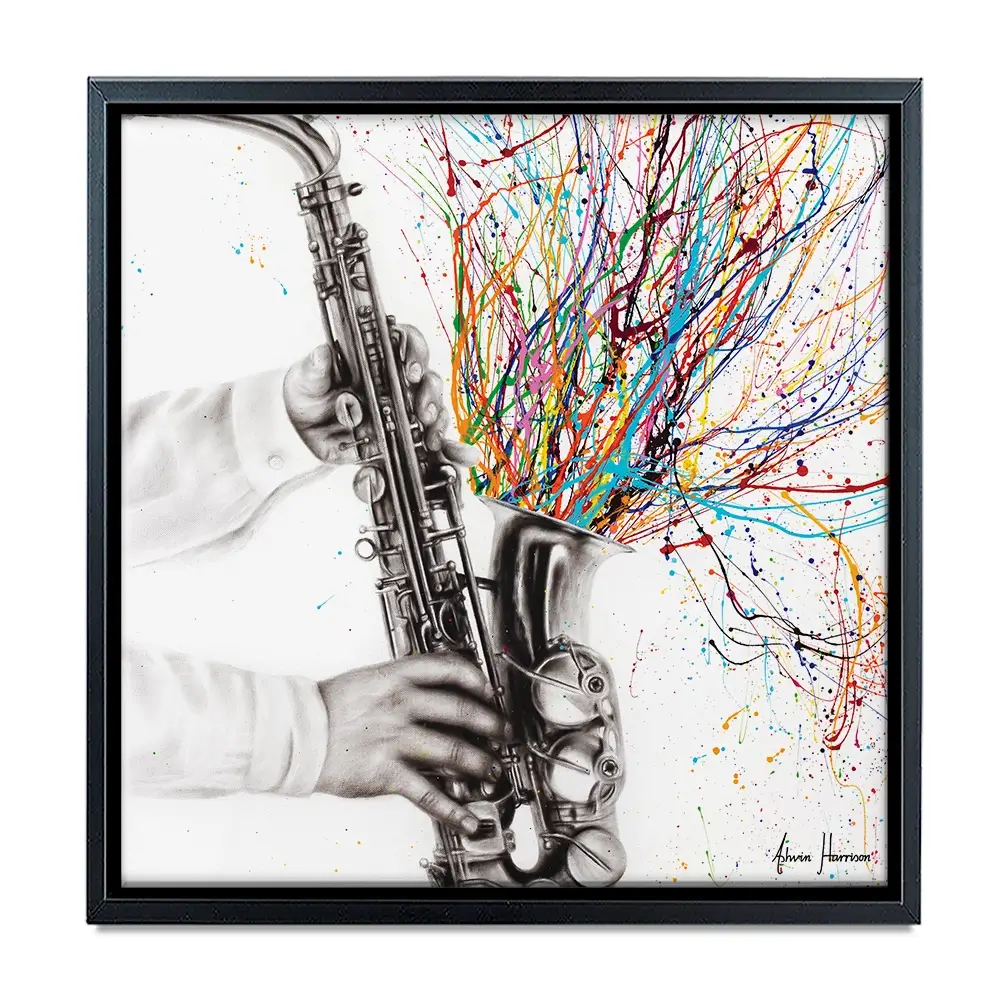 The Jazz Saxophone Square Canvas Print The Jazz Saxophone Square Canvas Print wall art product Ashvin Harrison