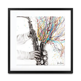The Jazz Saxophone Square Framed Art Print The Jazz Saxophone Square Framed Art Print wall art product Ashvin Harrison