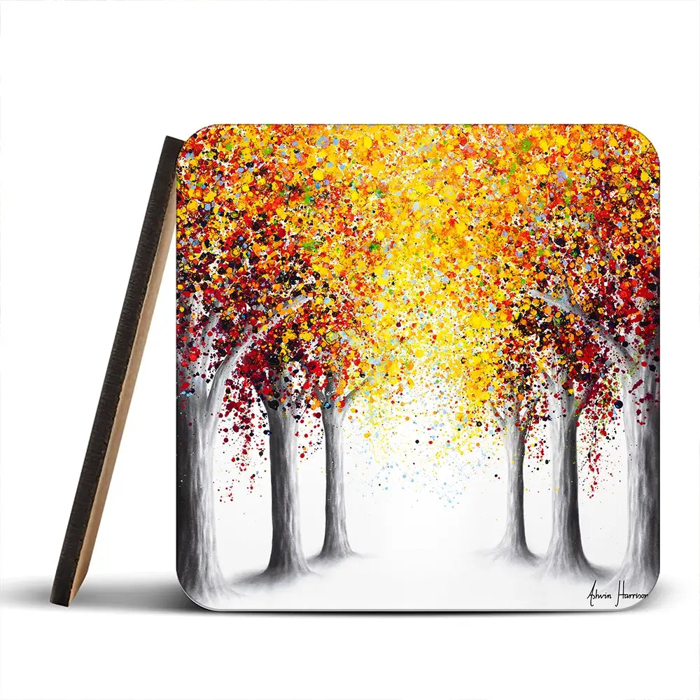 The Journey Continues Coaster Set Rainbow Soul Tree Coaster Set | Rainbow Soul Tree Art Coasters wall art product Ashvin Harrison
