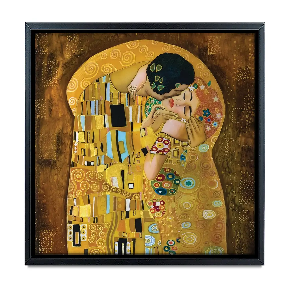 The Kiss Reimagined Square Canvas Print The Kiss Reimagined Square Canvas Print wall art product Liliya Kulianionak / Shutterstock