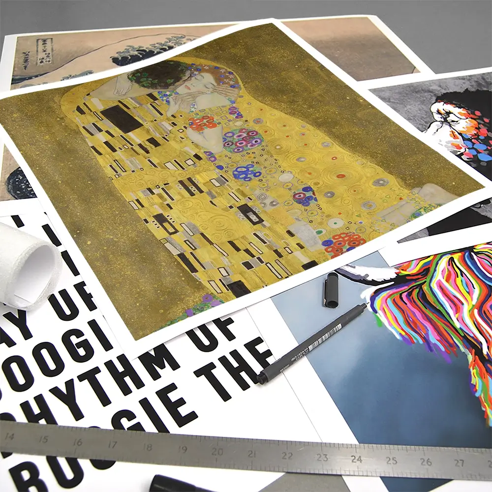 The Kiss Square Art Print The Kiss Square Art Print wall art product Gustav Klimt