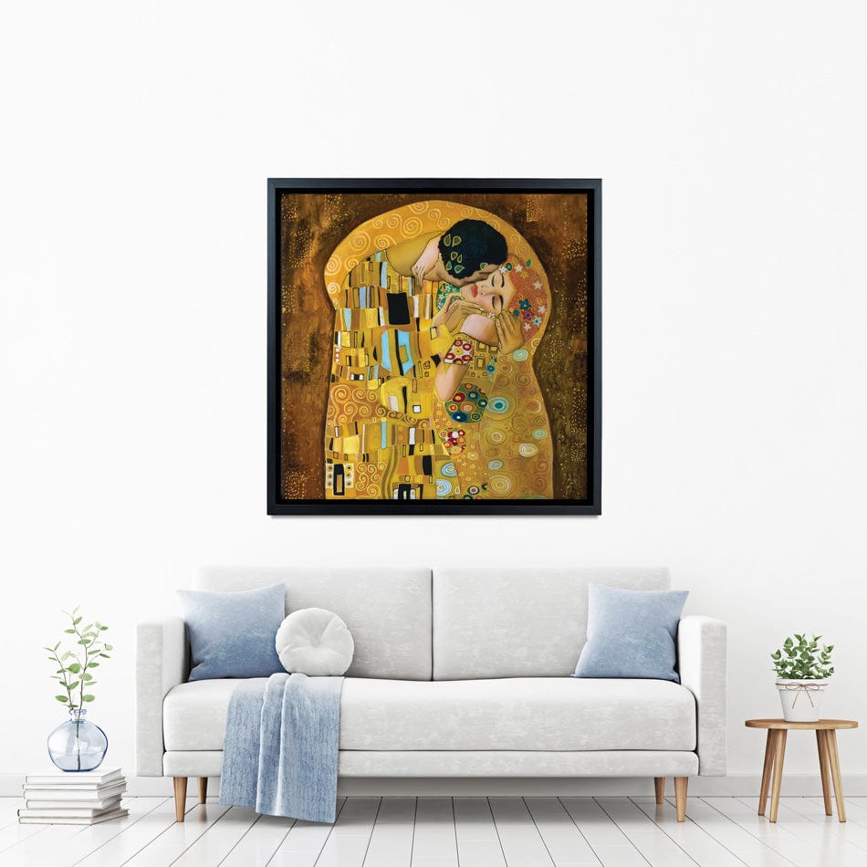 The Kiss Square Canvas Print wall art product Liliya Kulianionak / Shutterstock