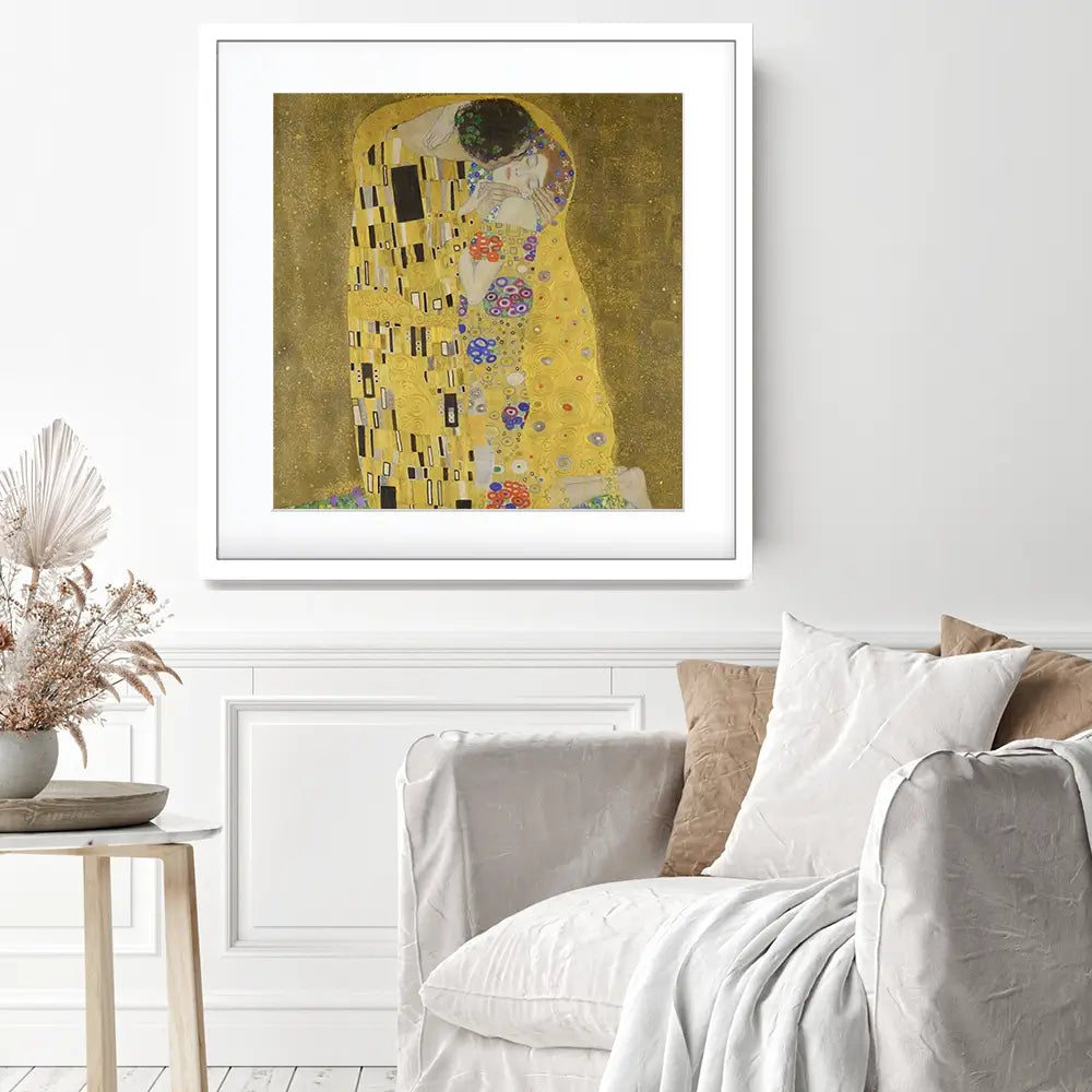 The Kiss Square Framed Art Print The Kiss Square Framed Art Print wall art product Gustav Klimt