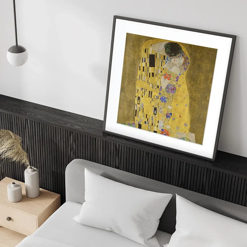 The Kiss Square Framed Art Print The Kiss Square Framed Art Print wall art product Gustav Klimt