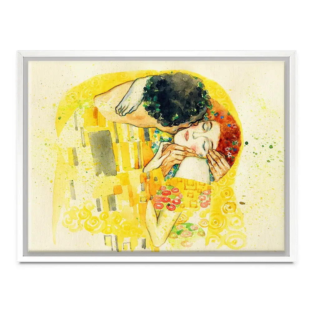 The Kiss Watercolour Canvas Print The Kiss Watercolour Canvas Print wall art product Anna Ismagilova / Shutterstock