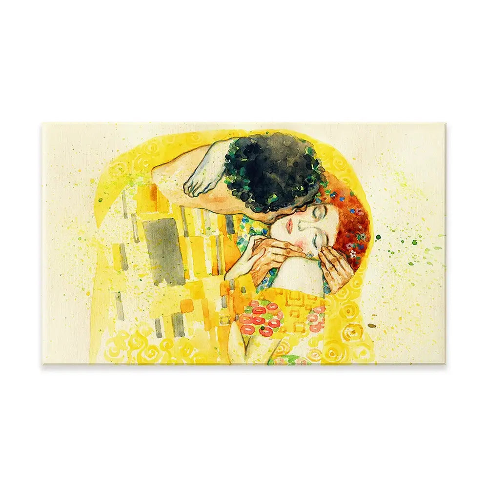 The Kiss Watercolour Canvas Print The Kiss Watercolour Canvas Print wall art product Anna Ismagilova / Shutterstock