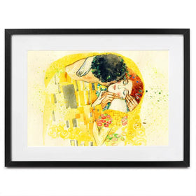 The Kiss Watercolour Framed Art Print The Kiss Watercolour Framed Art Print wall art product Anna Ismagilova / Shutterstock