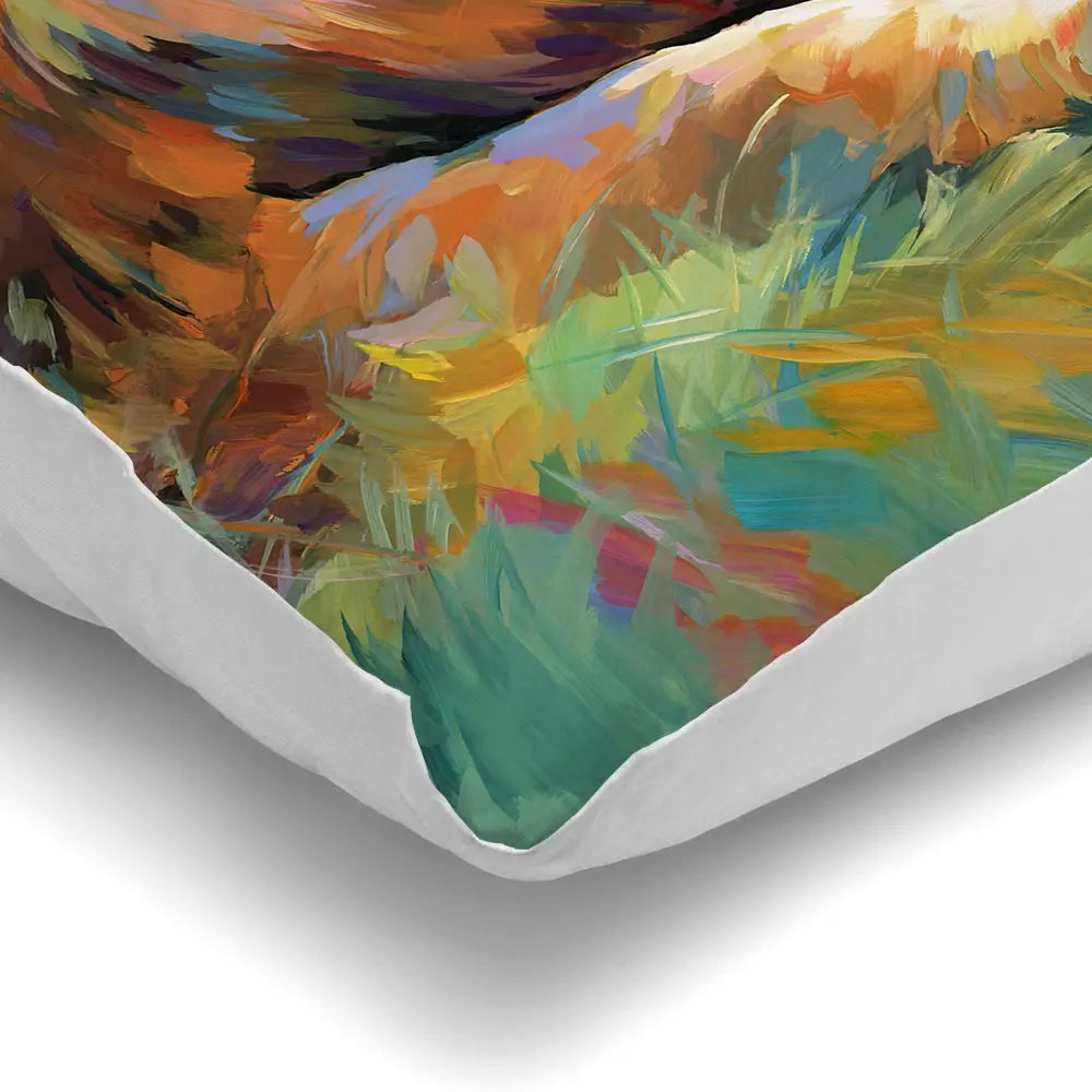 The Lions Embrace Cushion The Lions Embrace Cushion wall art product Art Print Shop