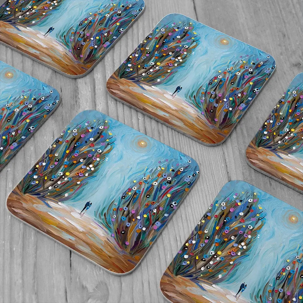 The Magic Garden Coaster Set The Magic Garden Coaster Set wall art product Ekaterina Ermilkina