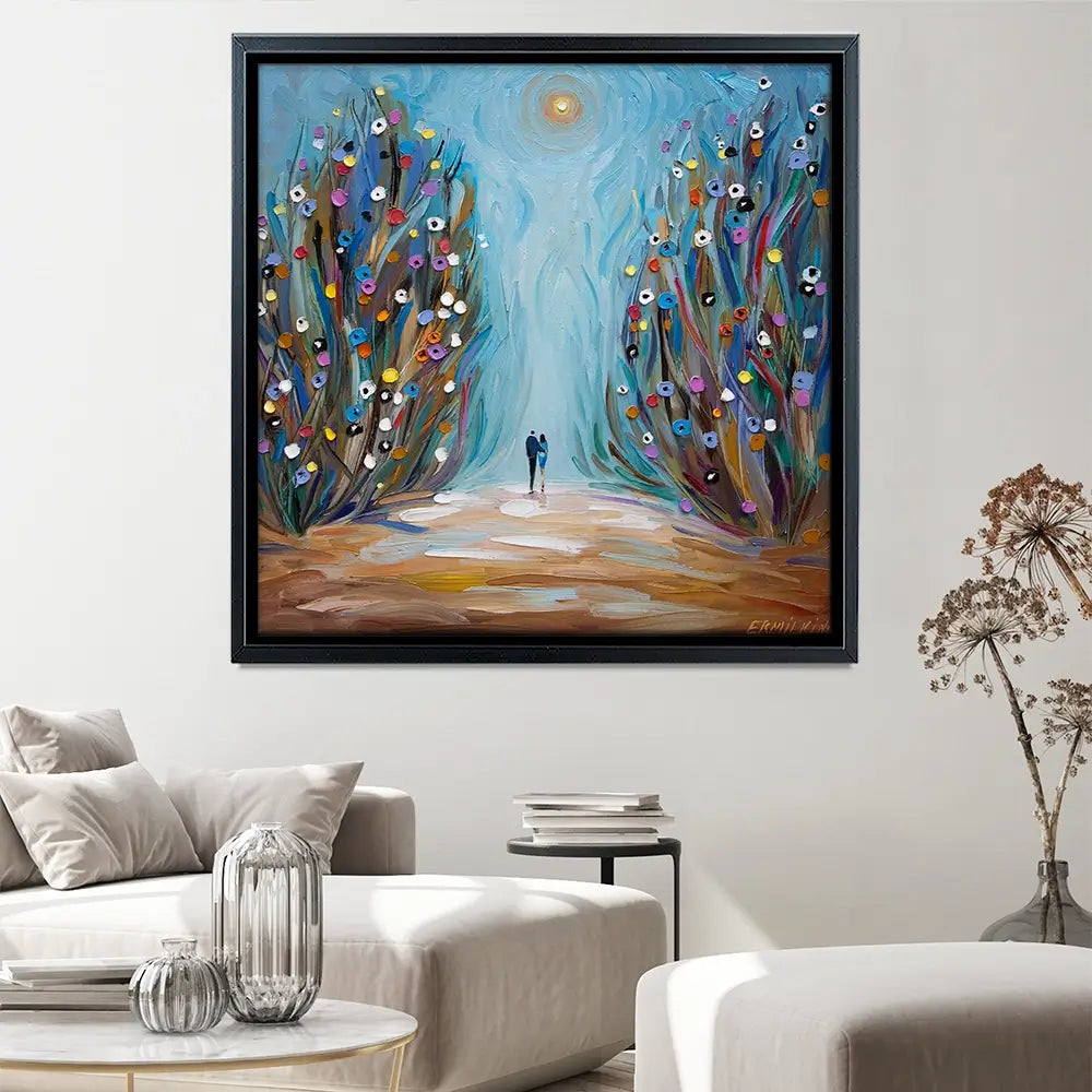 The Magic Garden Square Canvas Print The Magic Garden Square Canvas Print wall art product Ekaterina Ermilkina