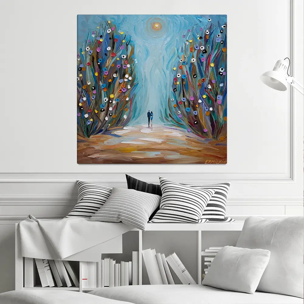 The Magic Garden Square Canvas Print The Magic Garden Square Canvas Print wall art product Ekaterina Ermilkina