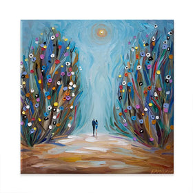 The Magic Garden Square Canvas Print The Magic Garden Square Canvas Print wall art product Ekaterina Ermilkina