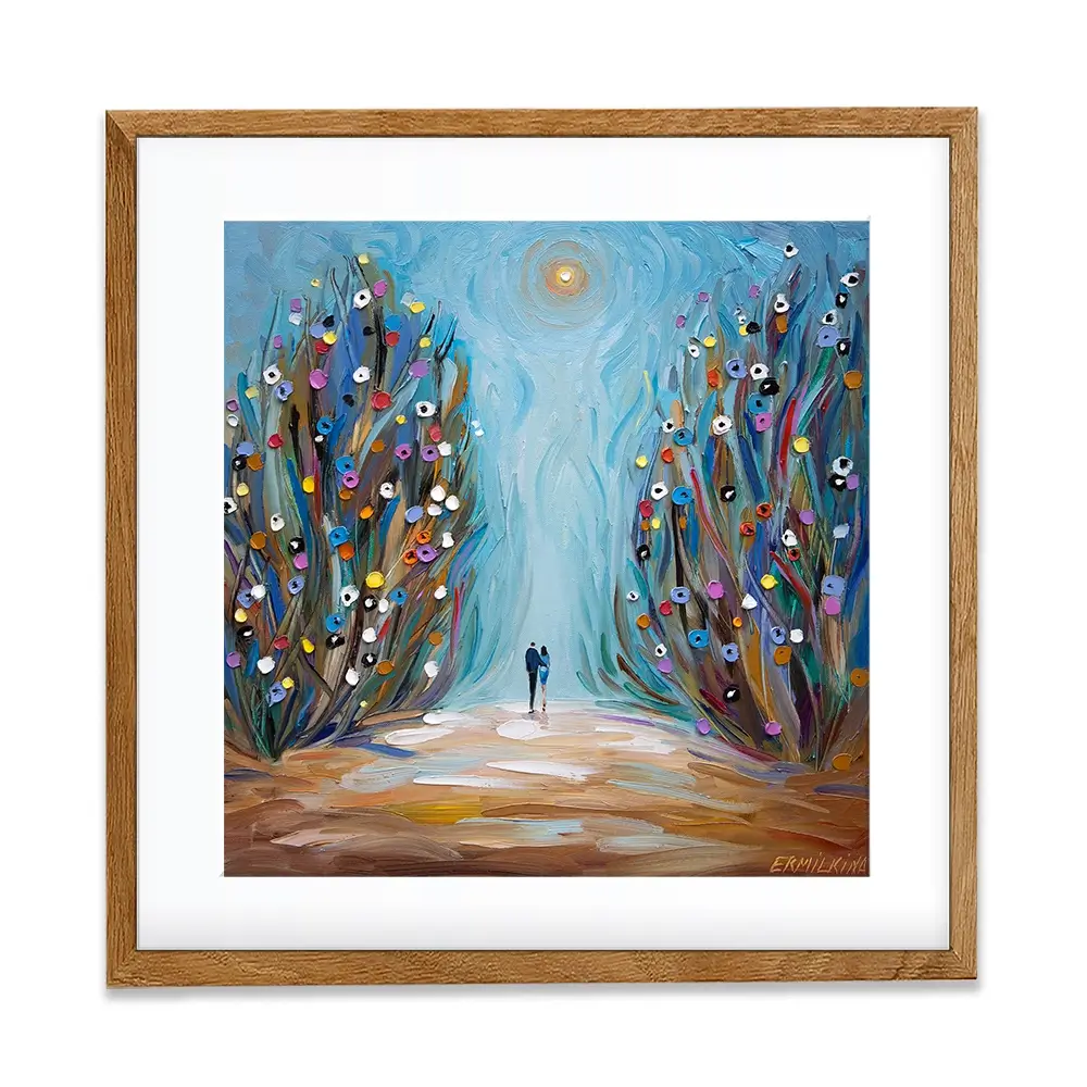 The Magic Garden Square Framed Art Print The Magic Garden Square Framed Art Print wall art product Ekaterina Ermilkina