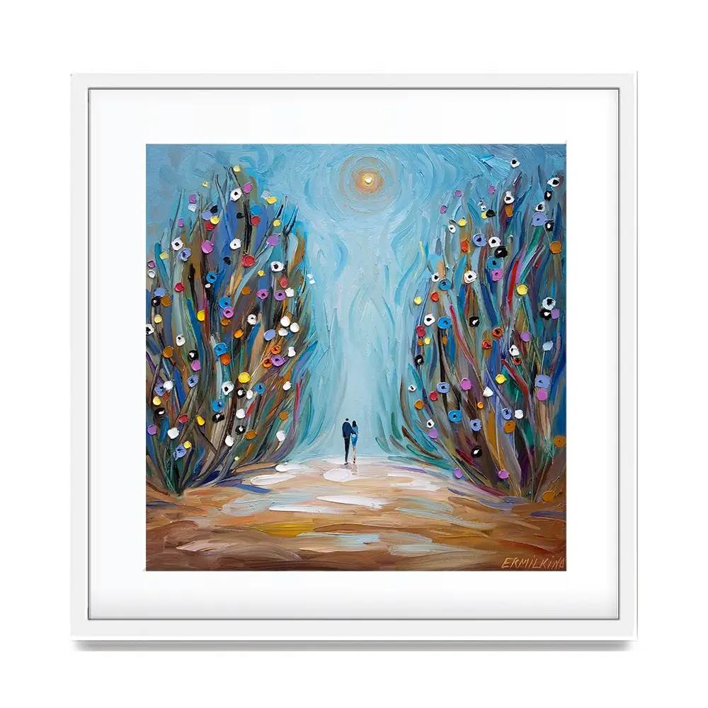 The Magic Garden Square Framed Art Print The Magic Garden Square Framed Art Print wall art product Ekaterina Ermilkina