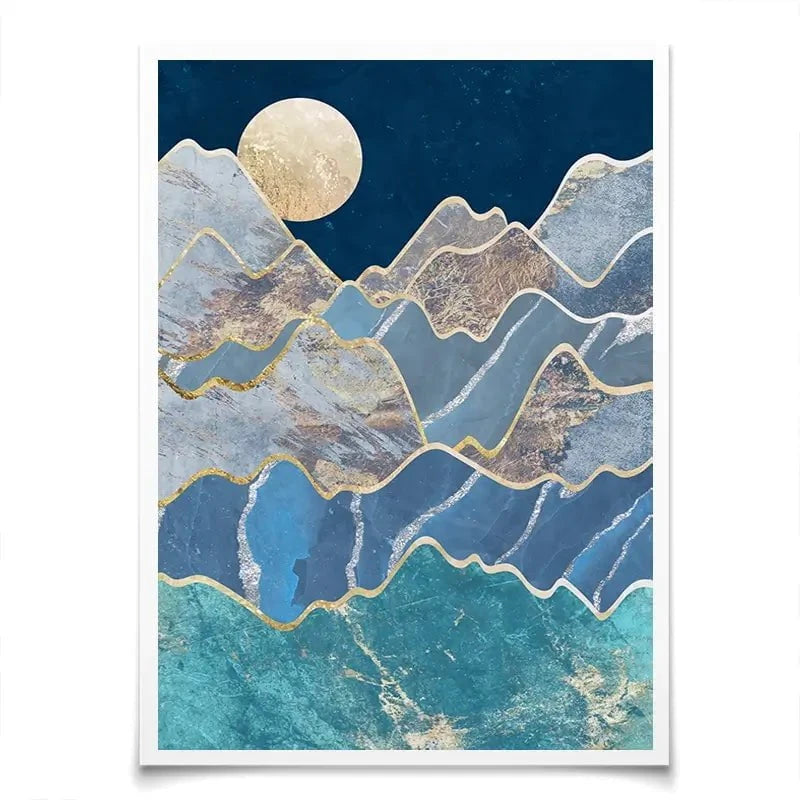 The Moon And The Mountains Art Print The Moon And The Mountains Art Print wall art product Sarah Manovski
