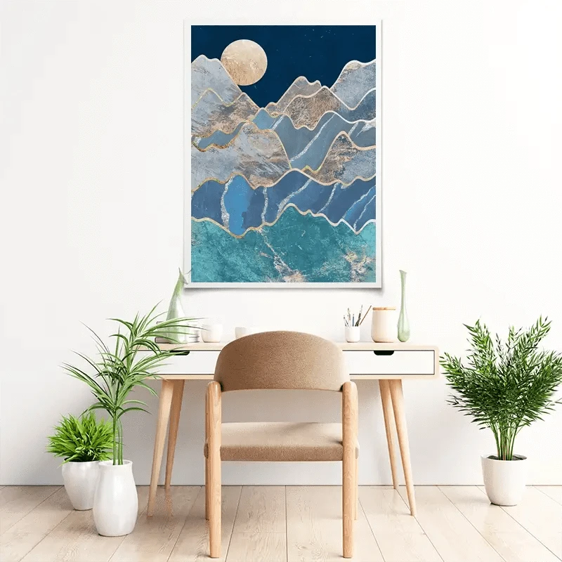 The Moon And The Mountains Art Print The Moon And The Mountains Art Print wall art product Sarah Manovski