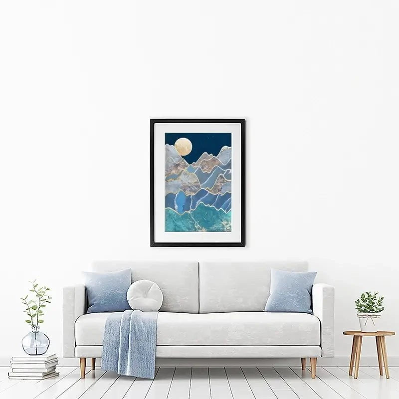 The Moon And The Mountains Framed Art Print The Moon And The Mountains Framed Art Print wall art product Sarah Manovski
