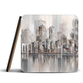 The New York Skyline Coaster Set Rainbow Soul Tree Coaster Set | Rainbow Soul Tree Art Coasters wall art product Isabella Karolewicz