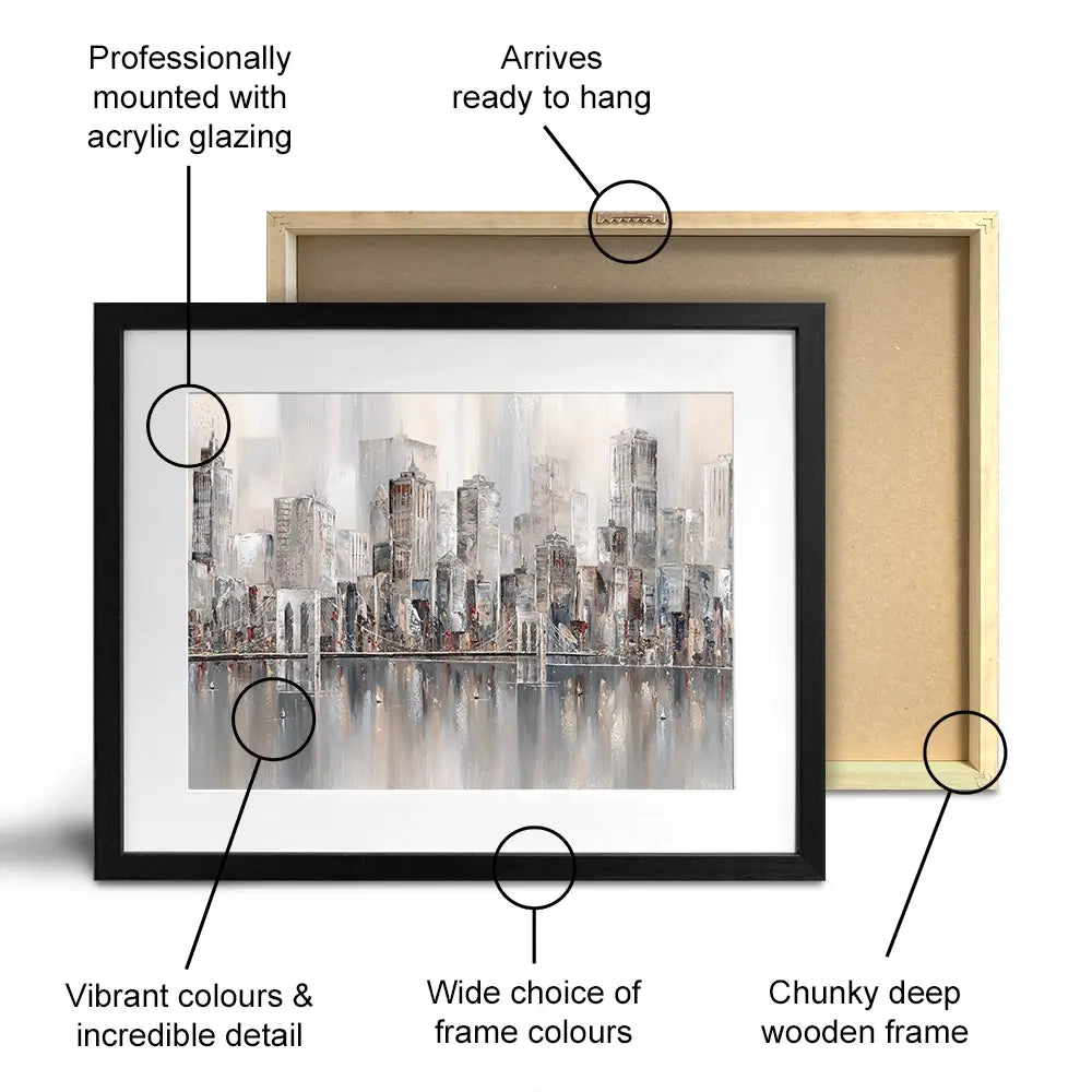The New York Skyline Framed Art Print The New York Skyline Framed Art Print wall art product Isabella Karolewicz