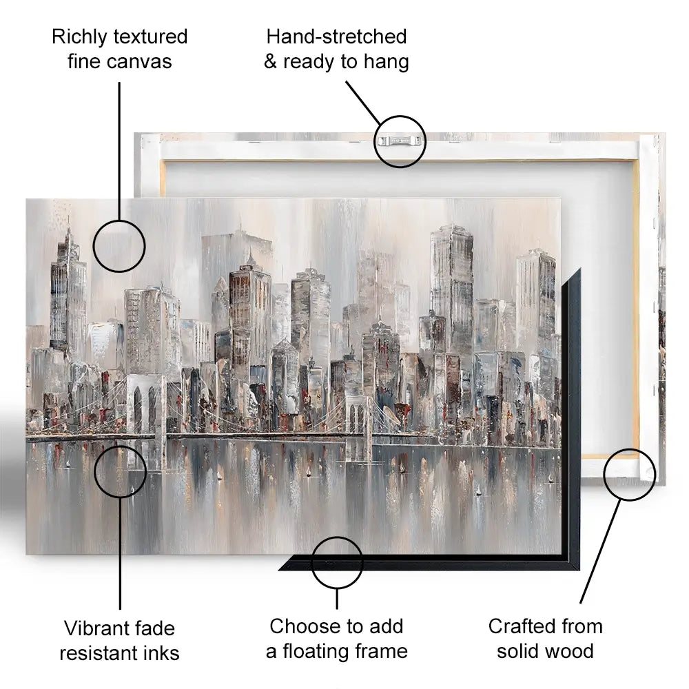 The New York Skyline Oversized Canvas Print The New York Skyline Oversized Canvas Print wall art product Isabella Karolewicz