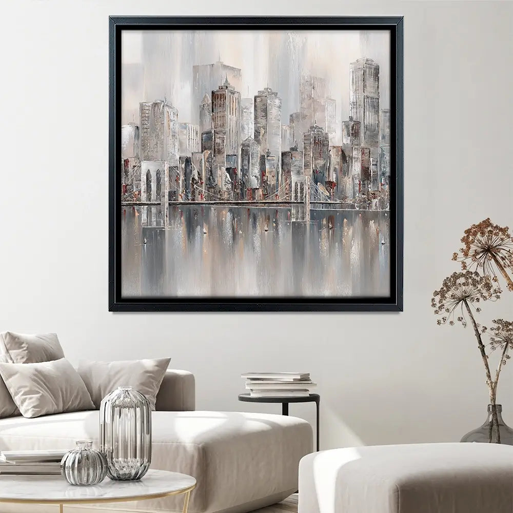 The New York Skyline Square Canvas Print The New York Skyline Square Canvas Print wall art product Isabella Karolewicz
