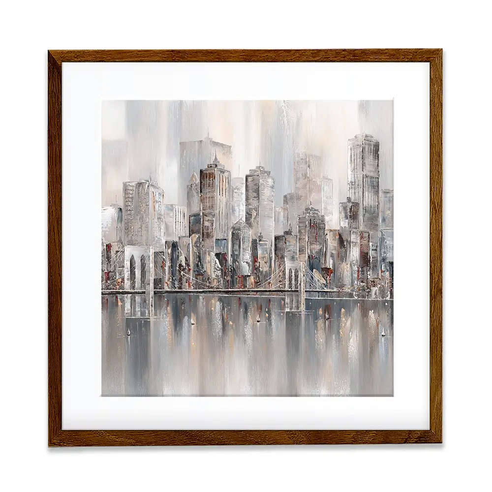 The New York Skyline Square Framed Art Print The New York Skyline Square Framed Art Print wall art product Isabella Karolewicz