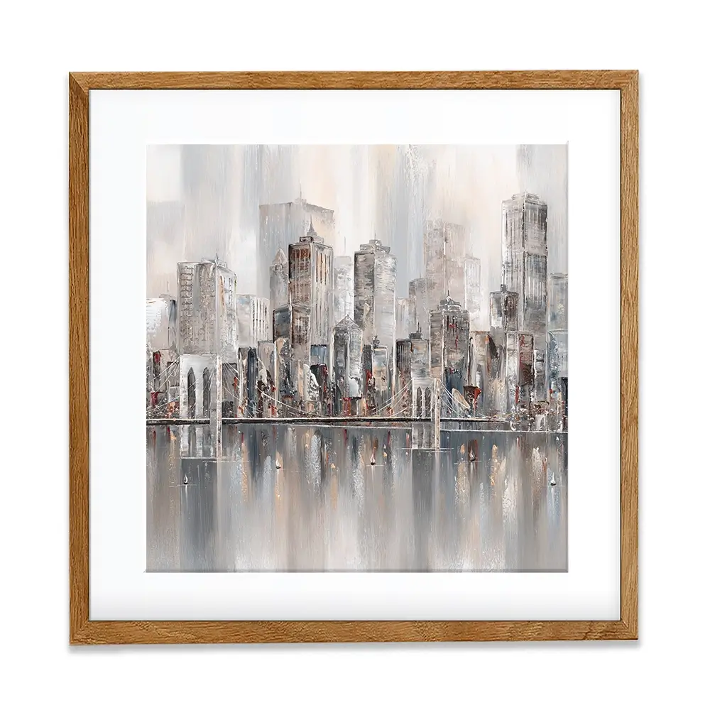 The New York Skyline Square Framed Art Print The New York Skyline Square Framed Art Print wall art product Isabella Karolewicz