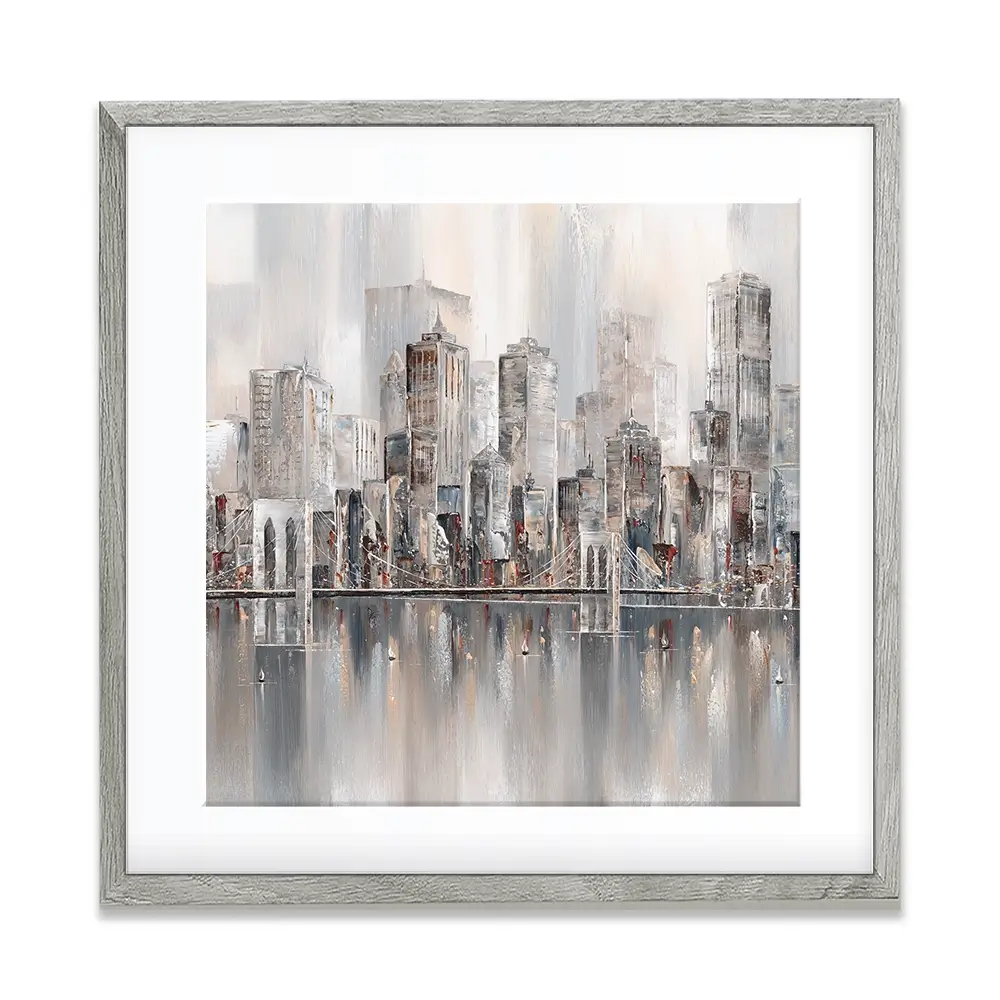 The New York Skyline Square Framed Art Print The New York Skyline Square Framed Art Print wall art product Isabella Karolewicz